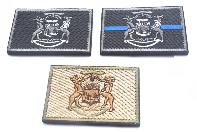 Michigan State Flag Michigan State PATCH имеет головку на липучке с поставками