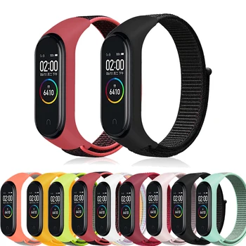

pulseira mi band 4 strap for xiaomi mi band 4 3 Sports nylon watch strap Breathable bracelet watchband smart watch Accessories 4