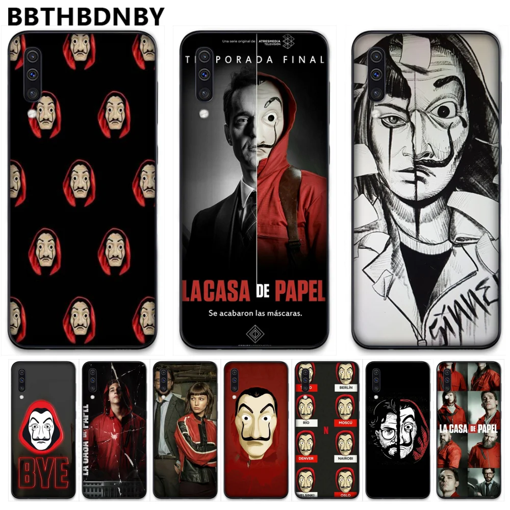 Бумажный дом мобильный телефон чехол для ТВ серии деньги Samsung A20 A30 30s A40 A7 2018 J2 J7 prime