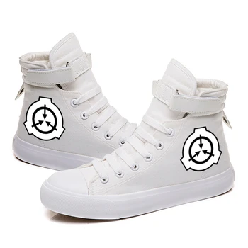 

SCP Foundation Cosplay Canvas Shoes High Heel Shoes Motion Leisure Lovers Shoes Student Adult Christmas Halloween