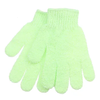 

Pair of Shower Exfoliating Bath Gloves Seamless Shower Gloves Body Exfoliator in Candy Color(Blue)