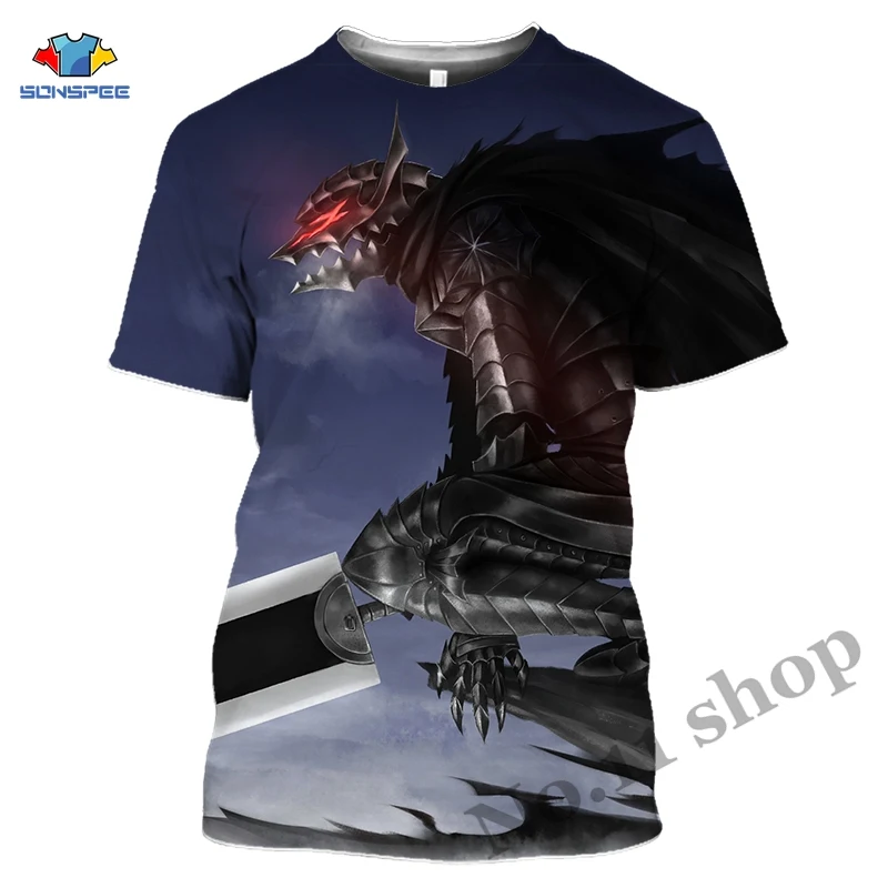 Comics Berserker T shirt Men 3D Print Horror T-Shirts Women Summer Tshirt Harajuku Anime Knight Tee Tops Harajuku Short Sleeve (27)