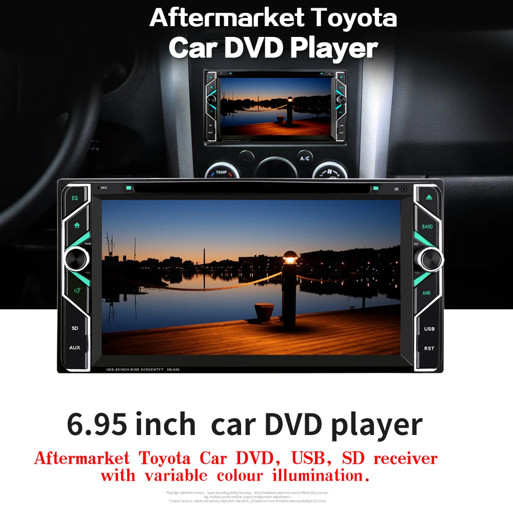 2 Din Автомобильная Радио TF Bluetooth автомобильный DVD мультимедийный плеер для Toyota Corolla Camry MR2 Prado RAV4 Yaris 7 ''Авторадио аудио стерео