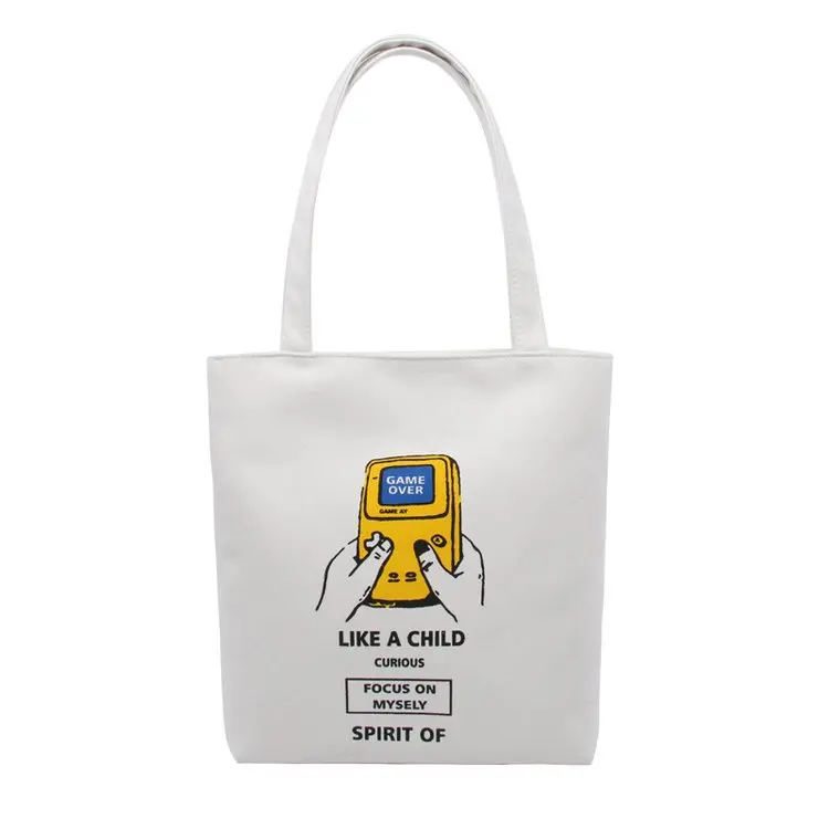 

Korean-style Simple Lettered Origional Hipster Canvas Bag WOMEN'S Bag Shoulder Students Canvas Bag Literature And Art Environmen