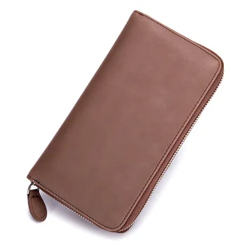 

Rfid Blocking ID Business Men Wallets Card Holder Genuine Leather Credit Card Wallet Womens Long Passport Package Money Bag