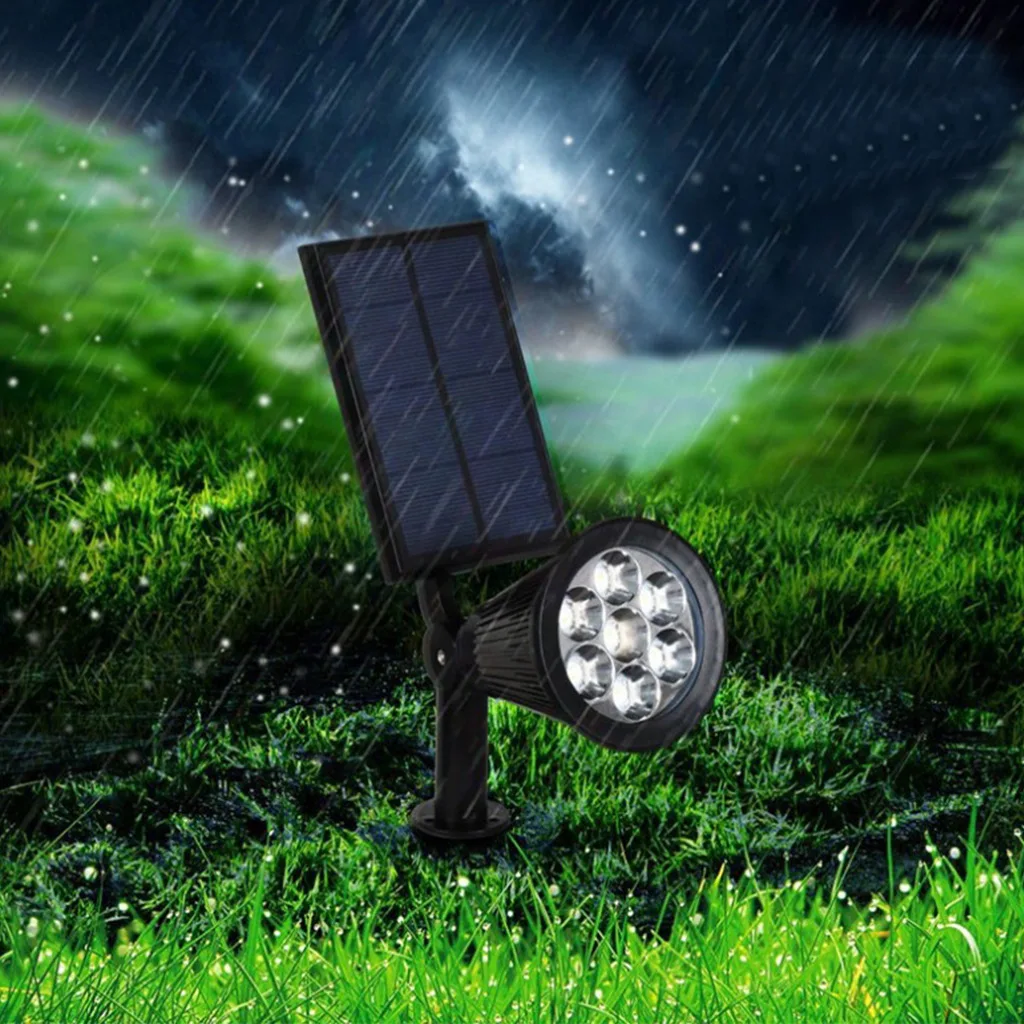 Трансграничной красочные 7LED газонное освещение на солнечной светодиодный светильник Открытый Уличный садовый светильник по выгодной цене дорожный подключен свет пейзаж цветная(RGB