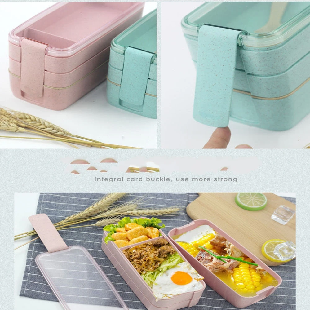 900ml 3 Layers Bento Box Lunch Box Food Container Storage Japanese Wheat Straw Material Microwavable Dinnerware Student Lunchbox 900ml 3 Layers Bento Box Lunch Box Food Container Storage Japanese Wheat Straw Material Microwavable Dinnerware Student Lunchbox
