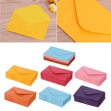 Nouvelles enveloppes colorées rétro en papier vierge, Mini cartes d'invitation de fête de mariage, cadeaux de vœux, livraison directe, 50 pièces