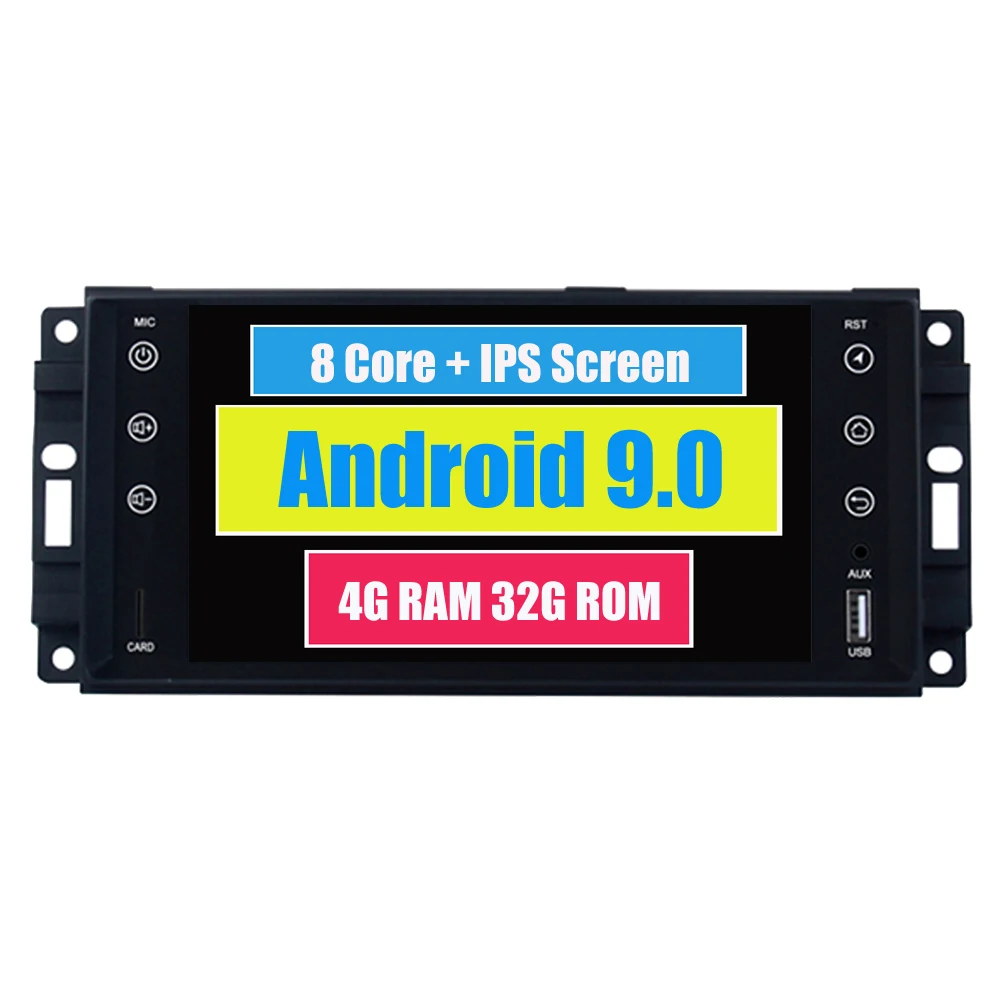 Discount RoverOne Android 9.0 Car Radio Multimedia Player For Jeep Commander Compass Wrangler Unlimited Grand Cherokee For Dodge RAM 0