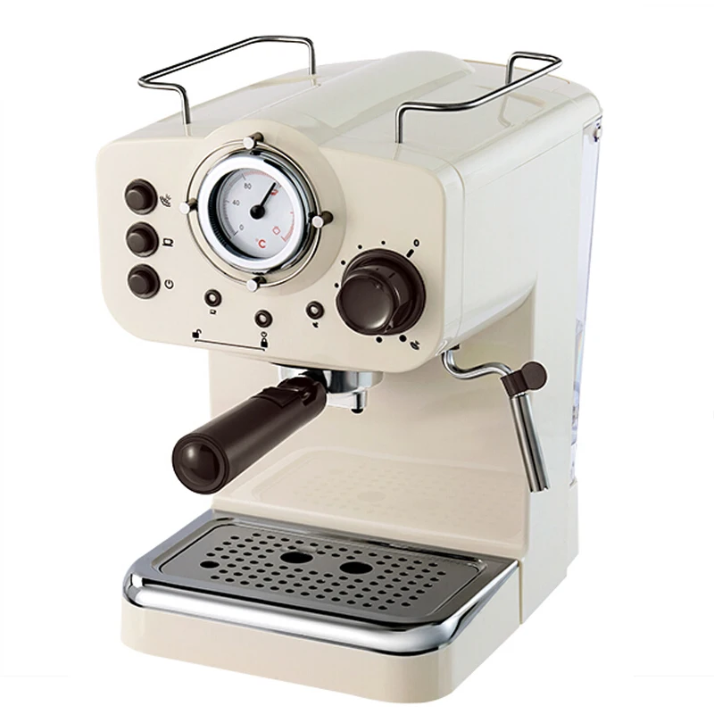 15Bar Espresso Machine Coffee Machine Maker Italian Semi Aautomatic Double Temperature Control Steam Milk Foamer Retro White 15Bar Espresso Machine Coffee Machine Maker Italian Semi Aautomatic Double Temperature Control Steam Milk Foamer Retro White