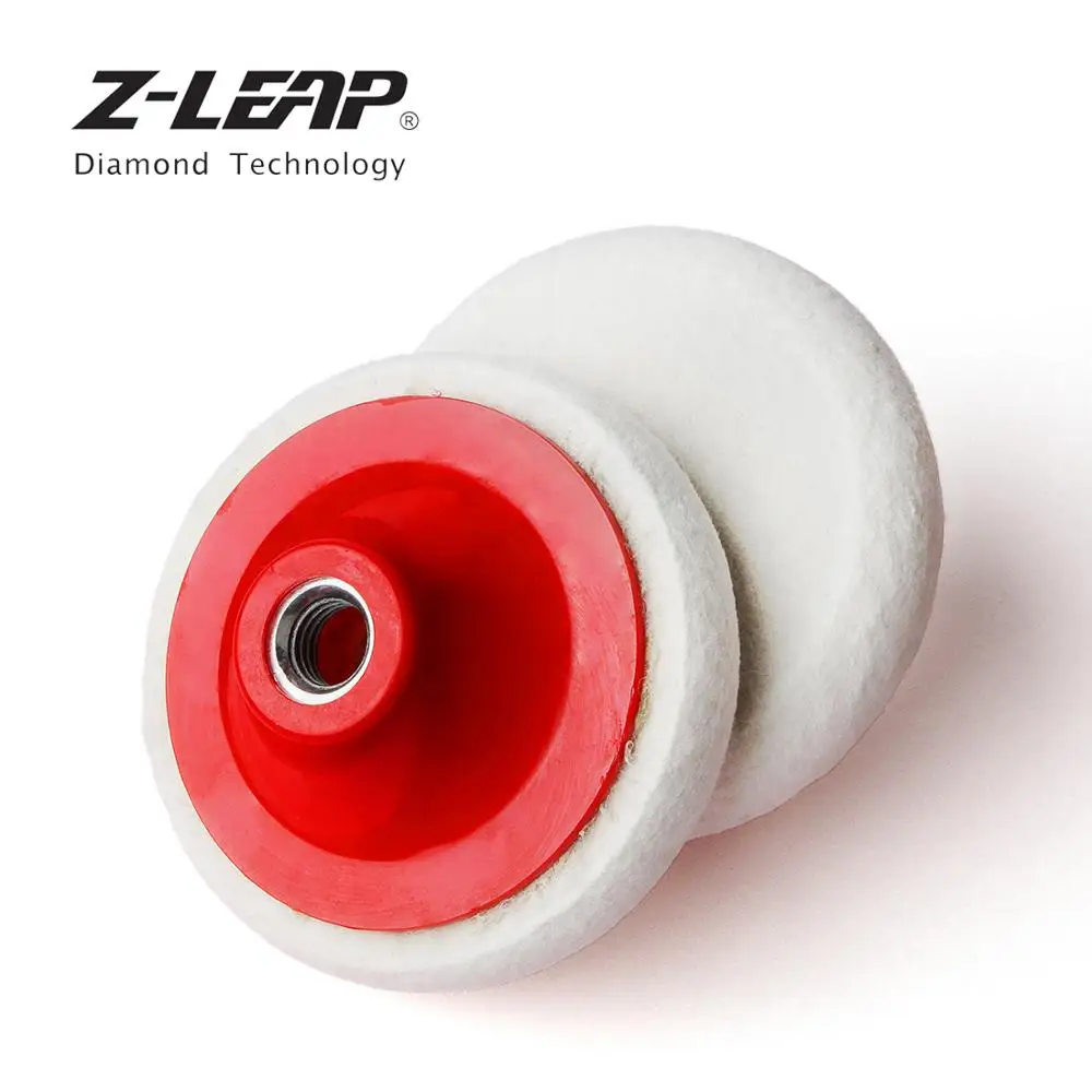 Z-LEAP 1 ШТ. 4-дюймовые Шерстяные Войлочные Полировочные Колодки Автомобиля Металлический Камень Полировка 100 мм M14 Резьба Для Угловой Шлифовальной Машины Полировщика