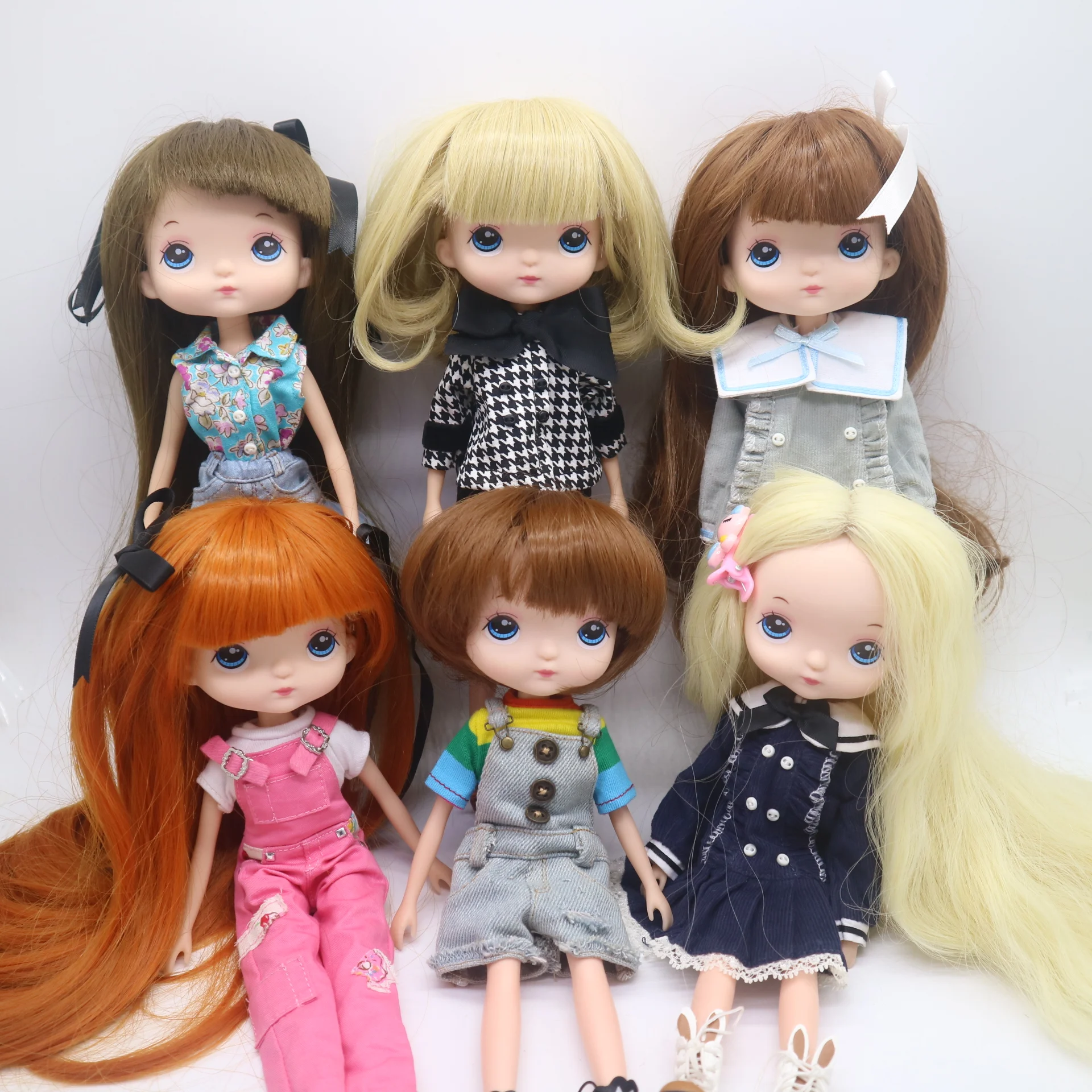 

Cartoon dolls NANAF dolls like HOLA dolls ,with licca body face can DIY ,23cm height