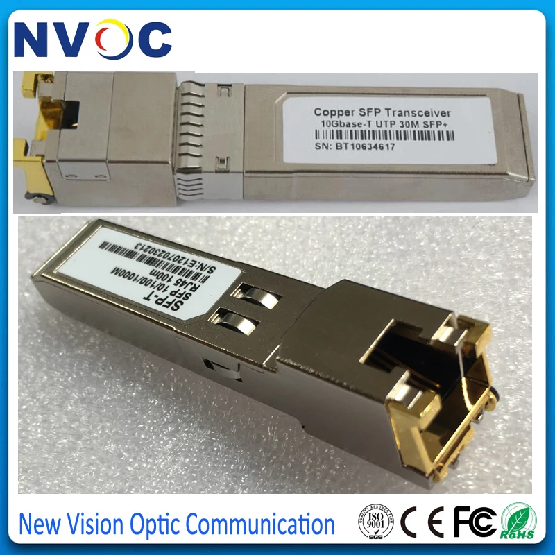 Бесплатная доставка 10 Гбит/с медный приемопередатчик SFP 10G RJ45 + модуль