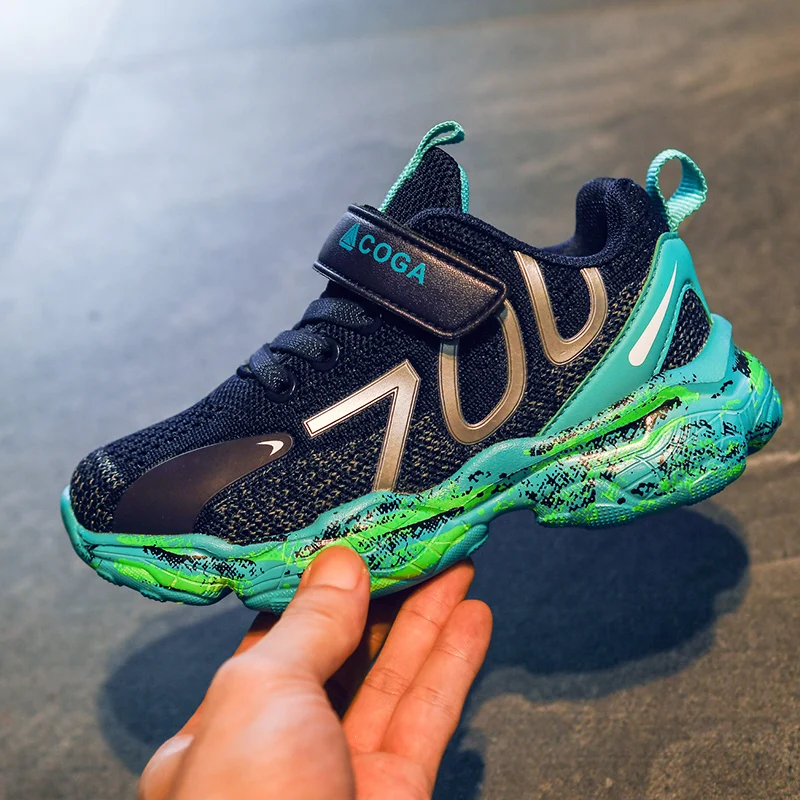 

New Children Boy Shoes Casual Soft Kids Boys School Shoes Dark Blue Toddler Boy Walking Sneakers Thick Bottom Children Trainers