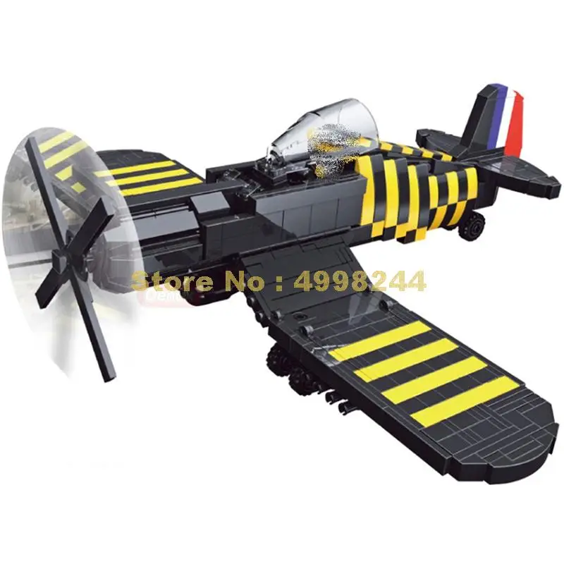 23047 698 Шт Военный ww2 американская армия f4u corsair fighter мировые войны воздушные силы строительные блоки кирпичи игрушки