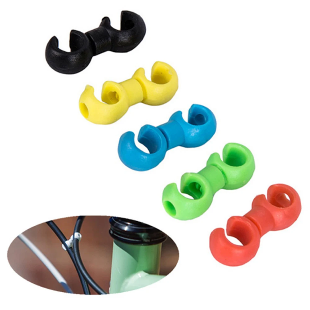 

MTB Wire Buckle Bike Brake Cable Line Tube Rotatable MTB Brake Line Storage Device Ring Clasp