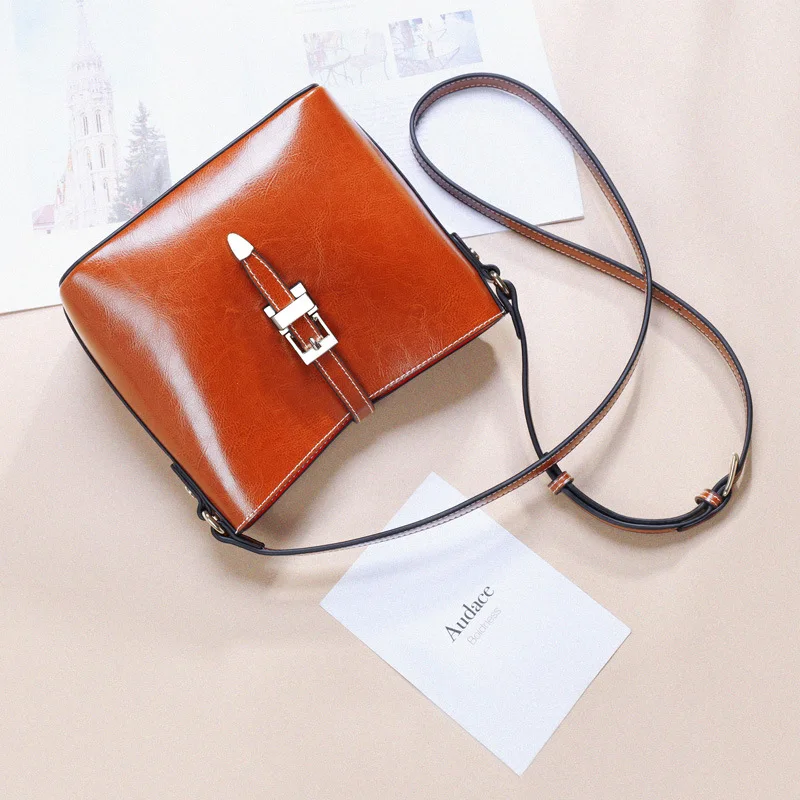 

Autumn And Winter Europe And America WOMEN'S Bag 2019 New Style Retro Women's Barrel Tote-Style