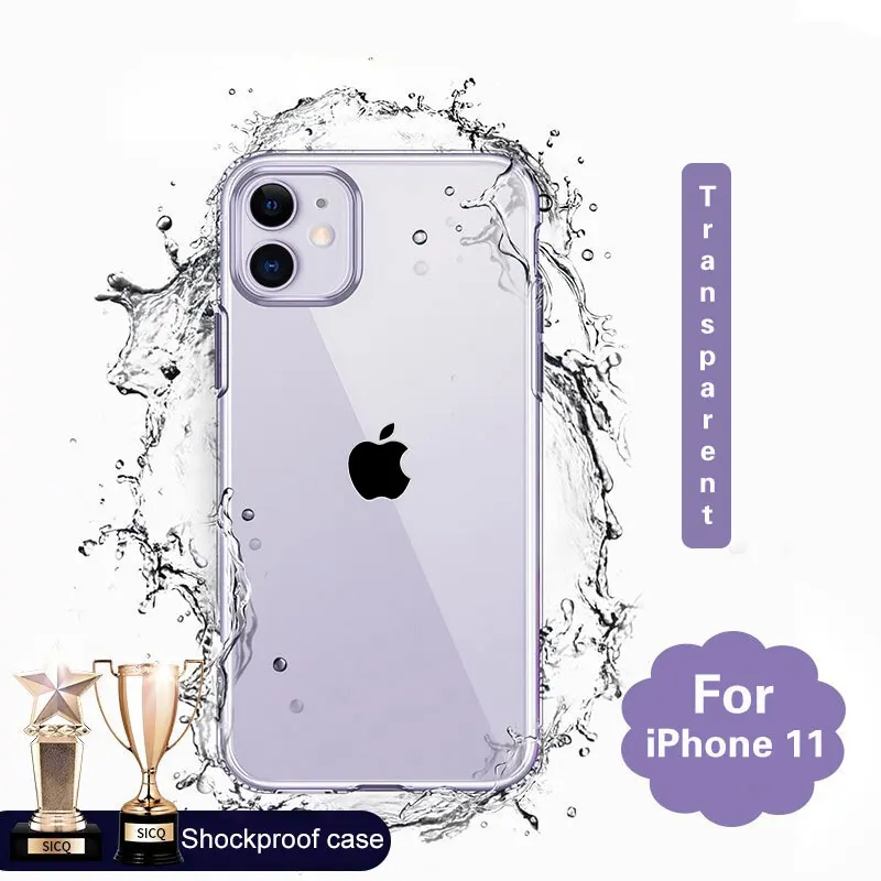 Ультратонкий Прозрачный чехол SUYACS для телефона iPhone 12 Mini 11 Pro Max XS XR X 7 8 Plus