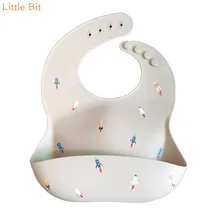 Bavoir d'alimentation en Silicone pour bébé, imperméable, très doux, avec poche de riz 