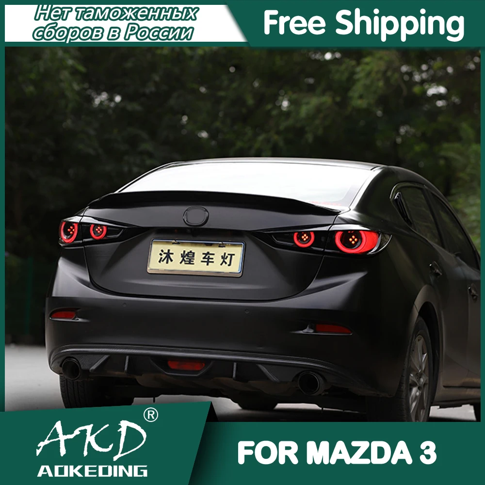 For Car Mazda 3 Tail Lamp 2014-2018 Led Fog Lights DRL Day Running Light Tuning Car Accessories mazda3 Axela Tail Lights