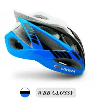 CIGNA шлем для велоспорта mtb и шоссейного велосипеда, супер светильник, шлем для мужчин и женщин, шлемы для шоссейного велосипеда, оборудование для велосипеда - Цвет: WBB GLOSSY