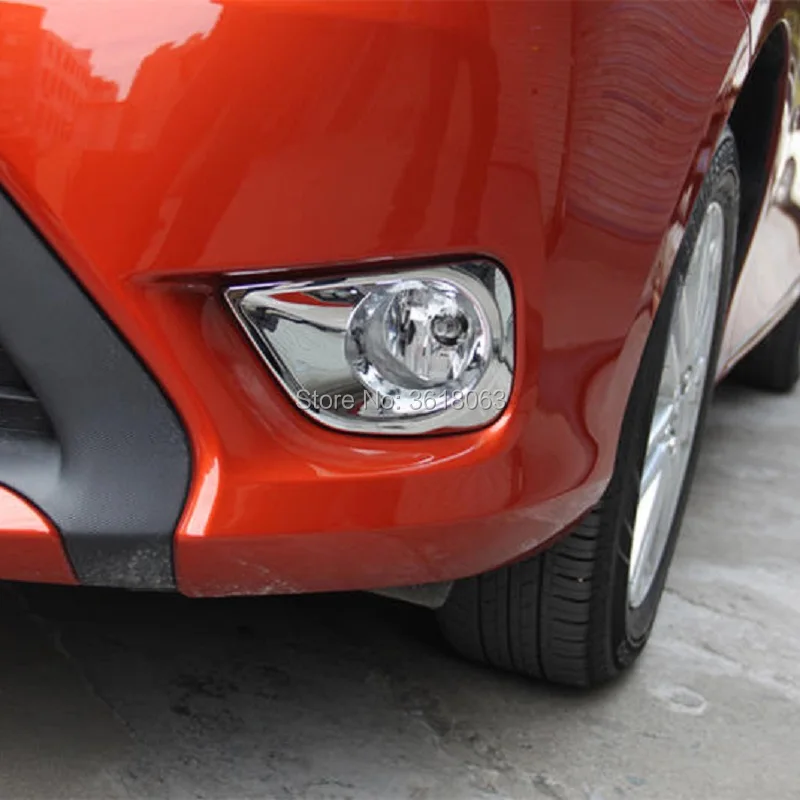 Для Toyota Vios/Yaris 2013 ABS хромированный передний противотуманный светильник, рамка для отделки автомобиля, аксессуары для депонирования