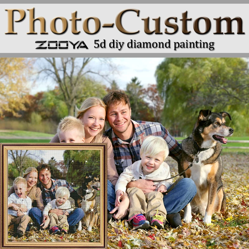 ZOOYA DIY алмазная живопись фото на заказ Алмазная вышивка полная дрель фотографии Стразы распродажа 5D наборы для вышивки крестиком искусство AZ9