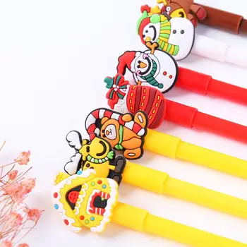 

0.38mm Christmas Black Neutral Pen Cartoon Snowman Bear Sock House Deer Gel Pen