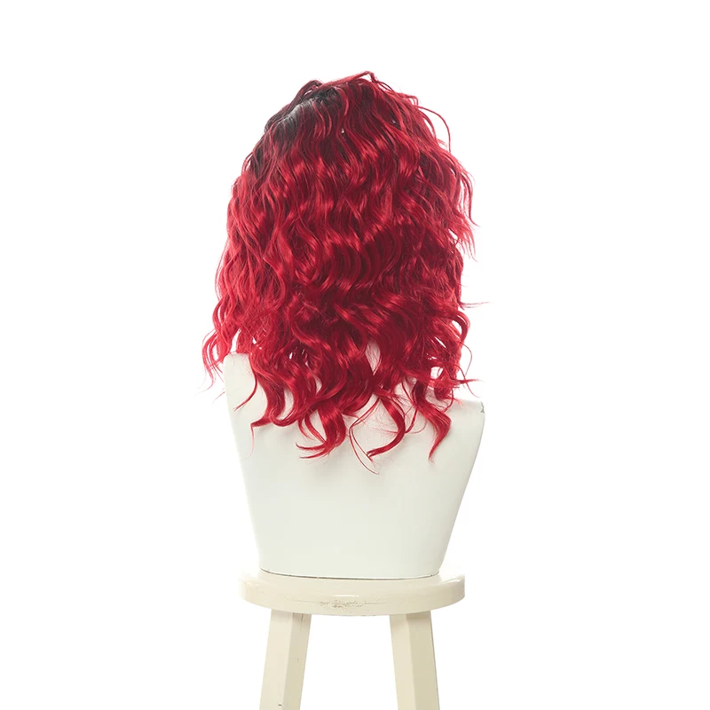 L-email парик с длинными кудрявыми волосами Кружева передние парики 4 цвета Розовый Красный Оранжевый женские модные волосы термостойкие синтетические волосы Perucas - Цвет: Красный