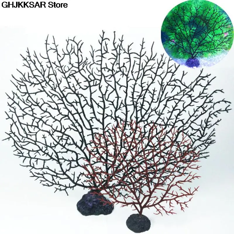 Title 6, Tree Shape Resin Coral Aquarium Decoration Fish...