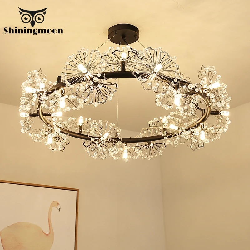 

Modern K9 Crysta Black Pendant Lights Vintage Home Decor Kitchen Pendant Light Hotel Hall Living Room Hanglamp Lighting Lamparas