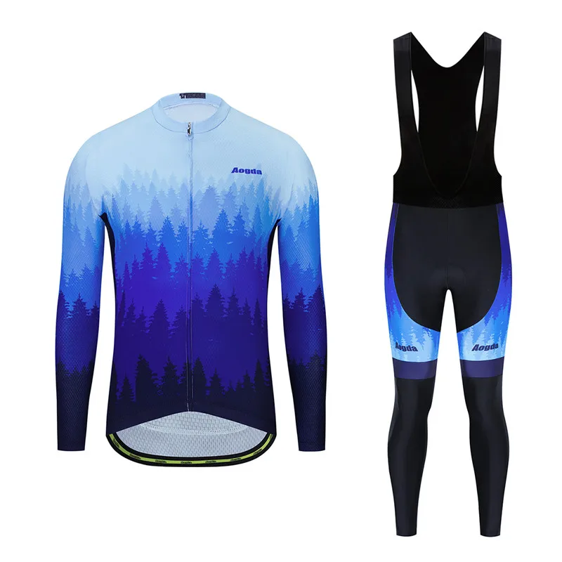 

Long Sleeve Cycling Jersey Men Cycling Set Outdoor Mtb Road Bicycle Uniform Breathable Bike Clothing Four Color Maillot