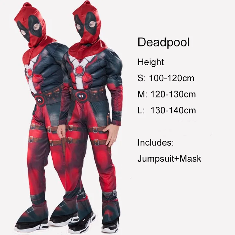 Kopen Superman Spiderman Iron Man Jumpsuits Jongens Kids Cosplay Kostuum Deadpool Thor Panther Halloween Carnaval Fancy Dress