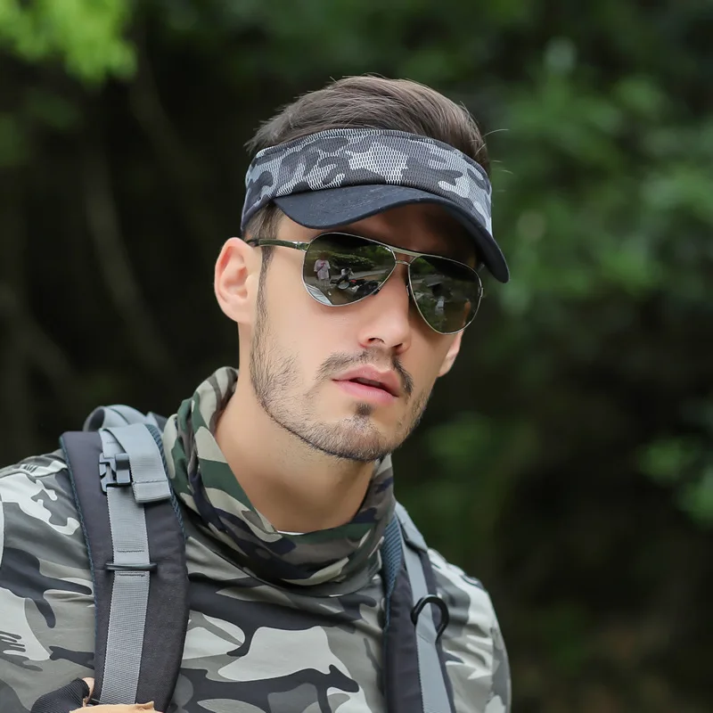 

Empty cap male: breathable camouflage running sunscreen empty top sports baseball cap