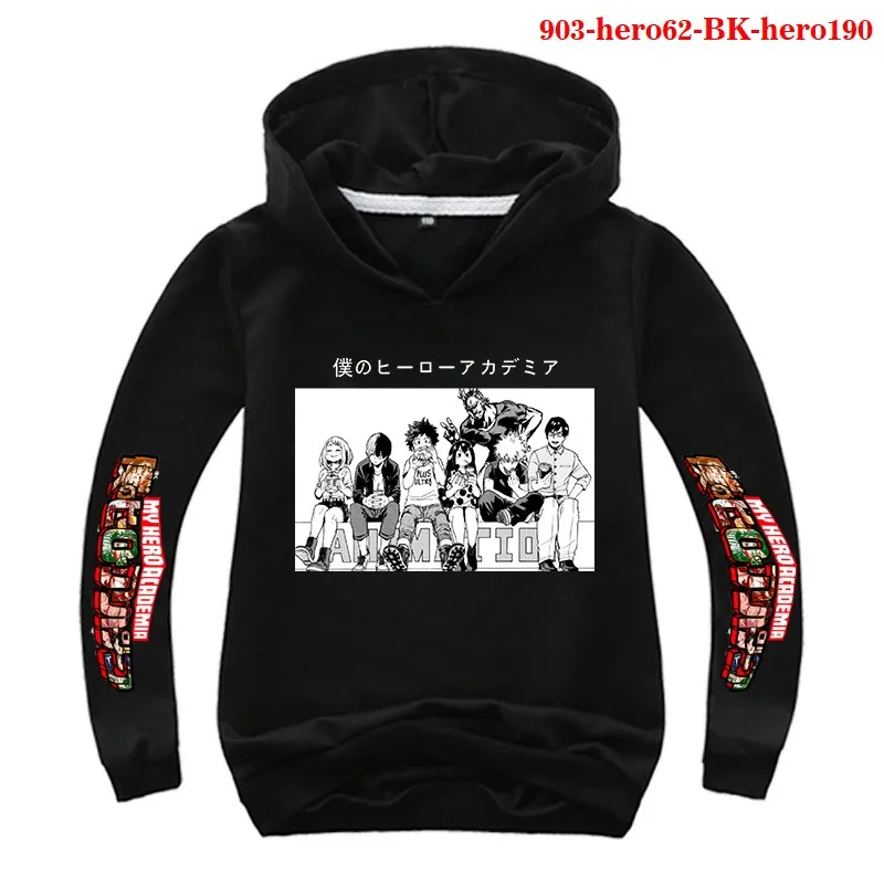 Hot Japanese Anime My Hero Academia Graphic Hoodies Kids Kawaii Cartoon Boku No Hero Academia Boys Girls Streetwear Sweatshirts best hoodie for boy