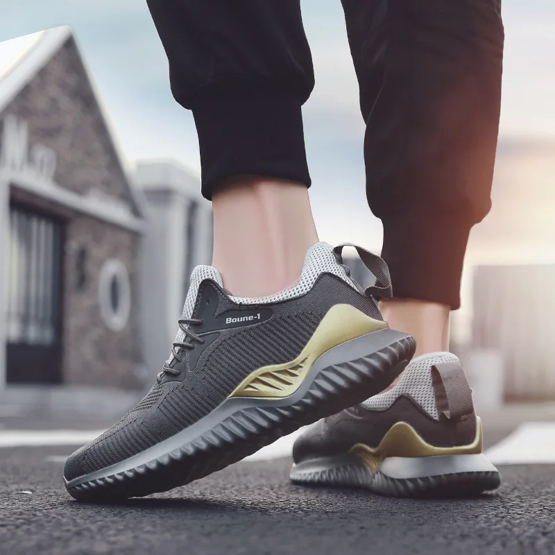 

2019 Summer Sports MEN'S SHOES Large Size Running Shoes Breathable Fly Woven Mesh Shoes Hot Selling Casual Network Red Shoes