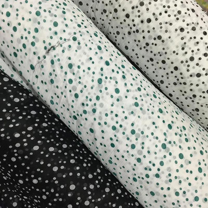 INS Горячая точка тонкий легкий прозрачный шифон ткань дизайнер DIY женский платок рубашка материал Tela Tecido 90x130 см