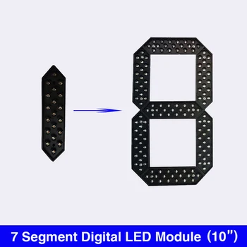 

Free Shipping LED Number Red Green White Blue Color Outdoor 10'' Inch 7Segments LED Gas Price of Digit Module