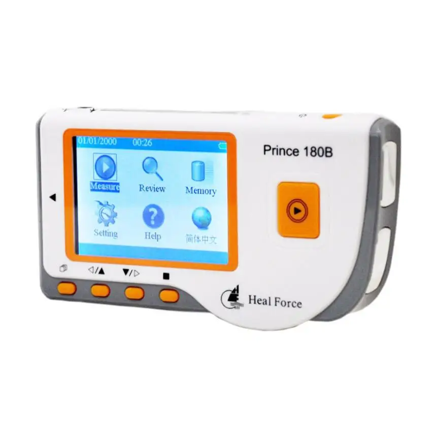 Heal Force Prince 180B портативный бытовой Heart Ecg монитор непрерывного измерения цветной экран CE& FDA УТВЕРЖДЕН