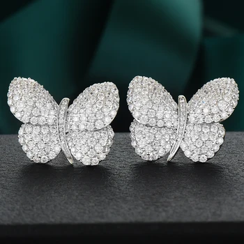 

GODKI 2020 Trendy Spring Butterfly Earring For Women Wedding Party CZ Cubic Zirconia Earring High-End Jewelry Addiction