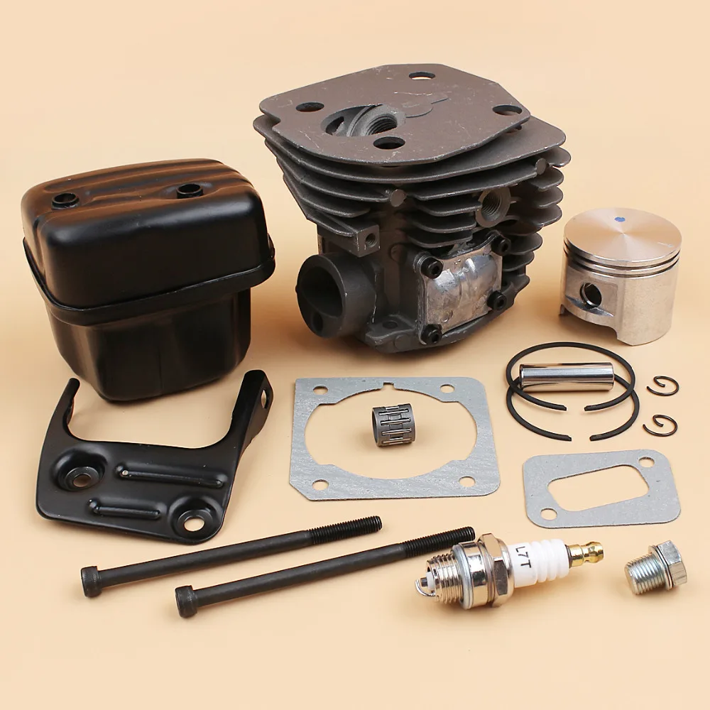 45mm Cylinder Piston Exhaust Muffler Bolt Motor Set For Husqvarna 353 340 346 346XP 350 351 345 Chainsaw Engine Rebuild Kit 4