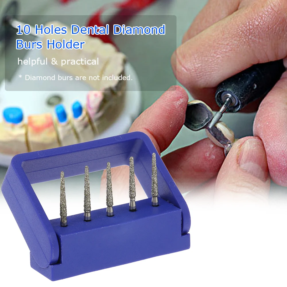 10 отверстий зубные алмазные боры держатель Блок для оральных зубов шлифовальный станок держатель лабораторное оборудование для высокоскоростных зубных боров