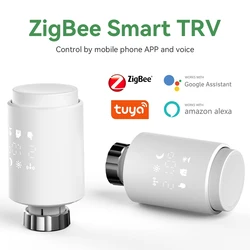 Tuya ZigBee – vanne de radiateur TRV, actionneur thermostatique Programmable pour commande vocale Alexa avec passerelle 