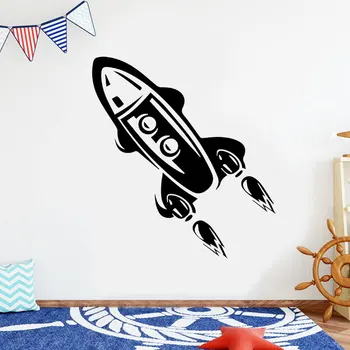 

Cartoon Pattern Rocket Wall Sticker Vinyl Art Home Decoration Kids Room Playroom Nursery Wall Decals Removable Wallpaper 4066