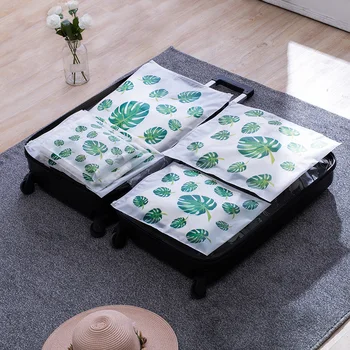 

5PCS Travel Frosted EVA Packing Cubes for Suitcase Set Storage For Cosmetic Clothes Shoes Seal Organizer Bags Zipper Ziplock