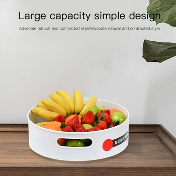 

Non-Slip Rotating Storage Tray Fruit Snack Dried Storage Plate Multifunctional Plastic Desktop Organizer For Kitchen Bathroom