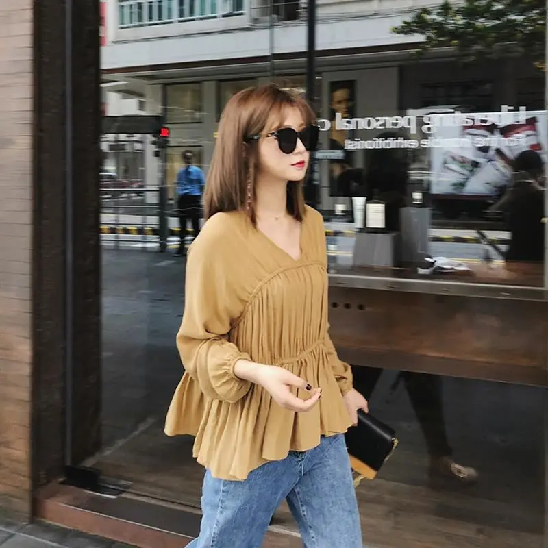 

Very Fairy of Tops Western Style Shirt Women's Sense of Design Non-mainstream 2019 Spring Clothing New Style Korean-style Elegan