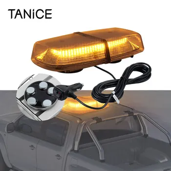 

TANiCE 12/24V 72LED Магнитный аварийный бар Восстановление Предупреждающий стробоскоп Маяк Янтарный предупреждающий стробоскоп