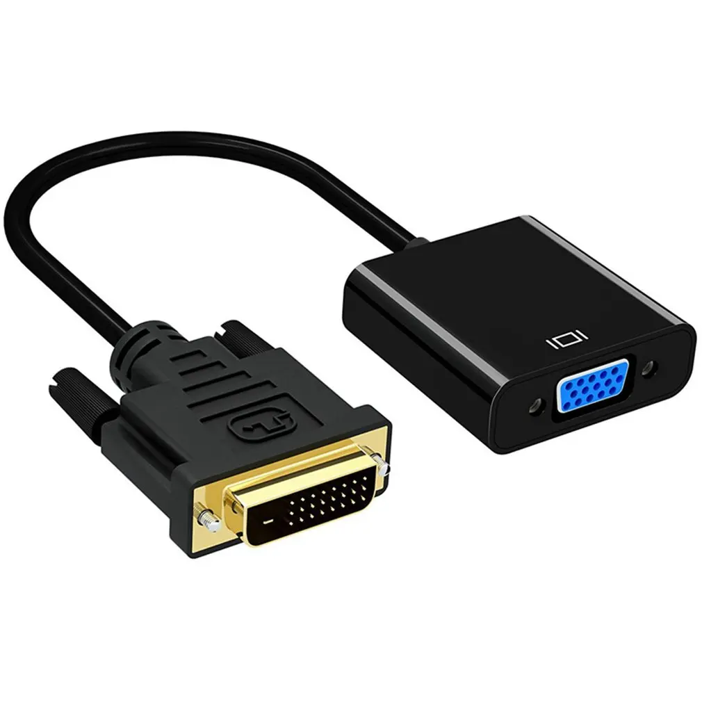 

DVI Male to VGA Female Video Converter Adapter DVI 24+1 25 Pin DVI-D to VGA Adapter Cable for TV PS3 PS4 PC Display 1080P