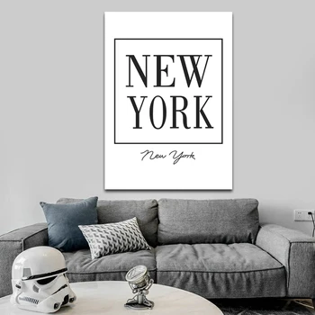 

Buliding Landscape Black and White Canvas Painting Modern Print and Poster Vintage New York City Photo Picture Wall Home Decor